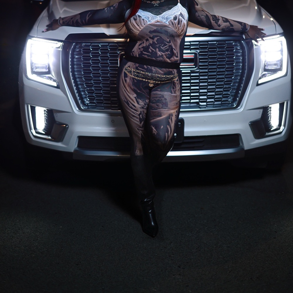 Marine Serre Black and White Leggings